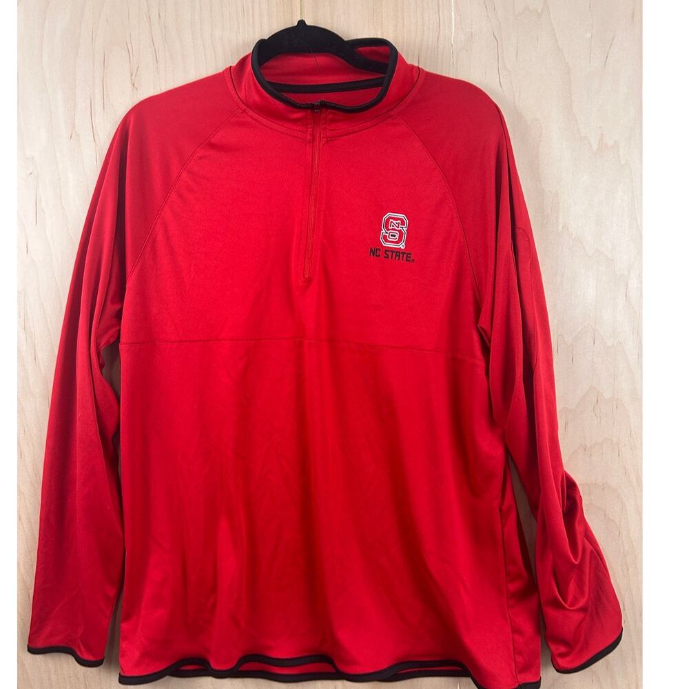 Colosseum‎ NC State Wolfpack Men's L Red Quarter Zip Pullover NCAA